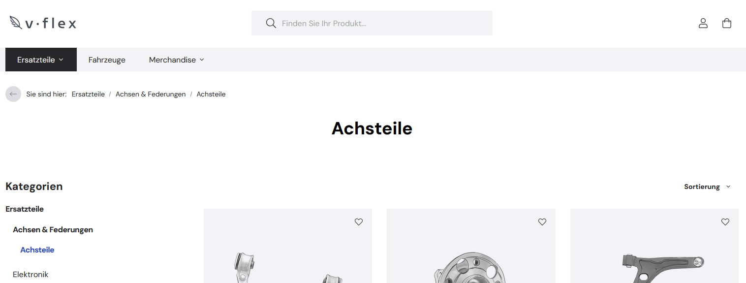 Kategorieheader über Sidebar