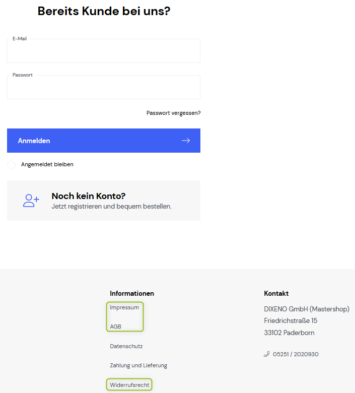 Ergebnis im Frontend