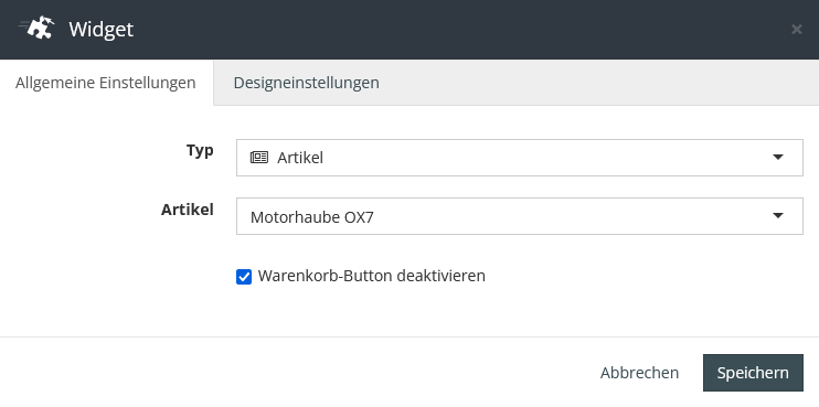 Widget Artikel