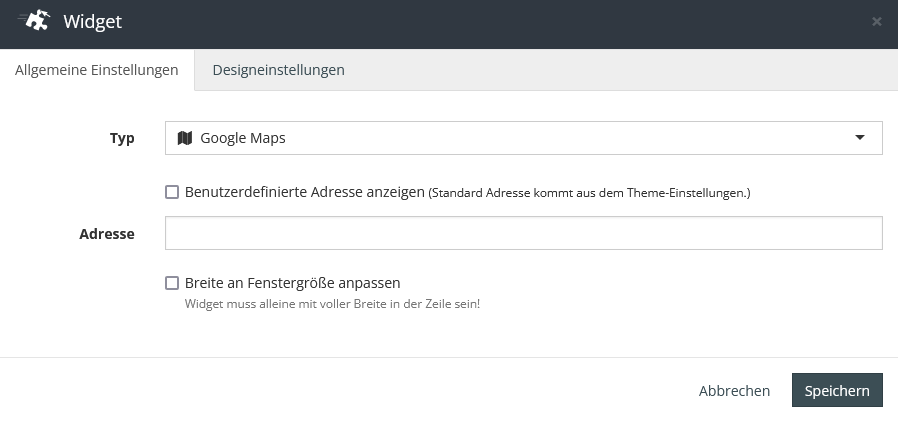 Widget Google Maps